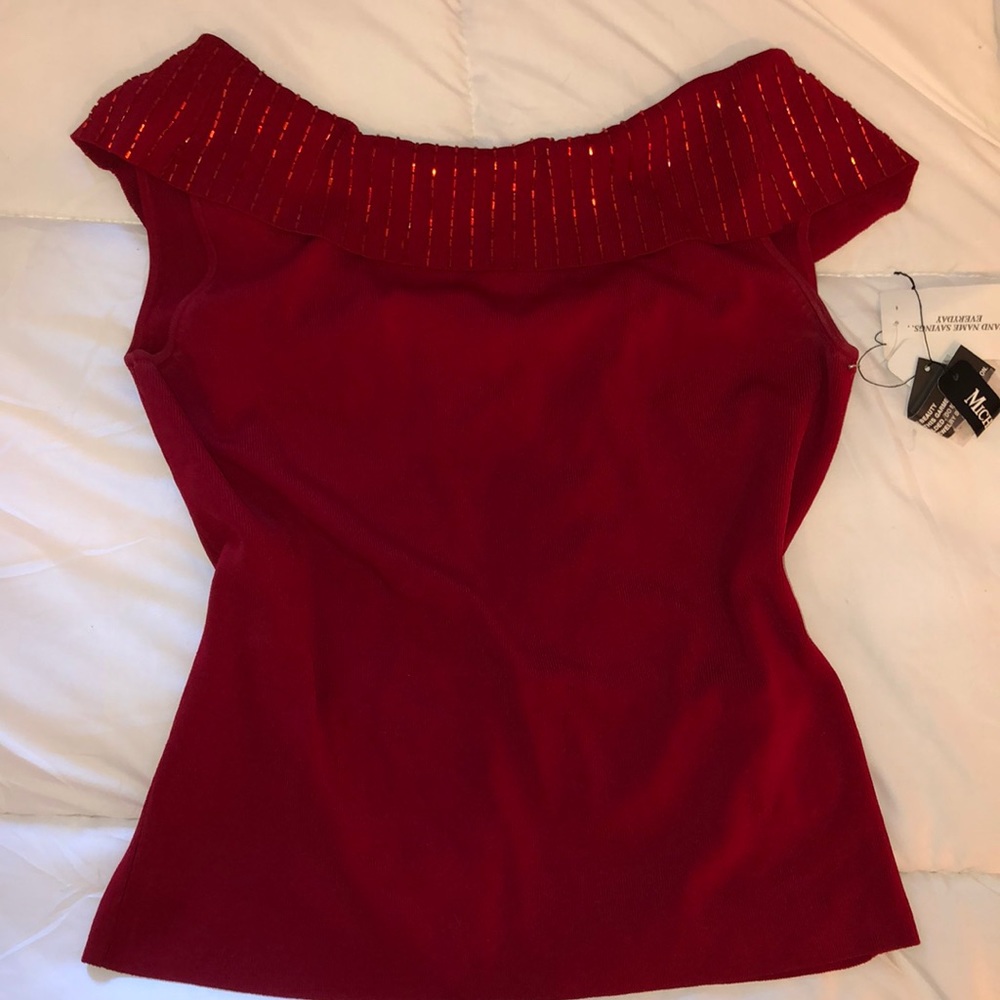 Off the shoulder beaded top